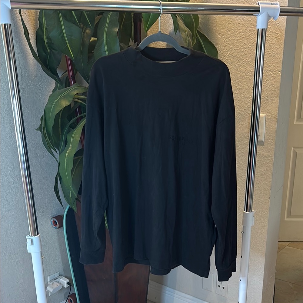 Fear of God Black Long Sleeve Tee Classic Knit